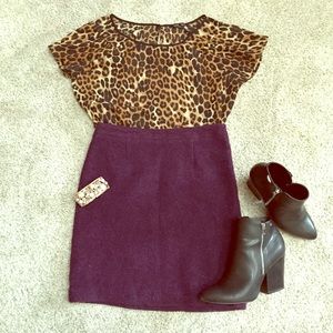 Eggplant colored pencil skirt. 💜 bundle only item